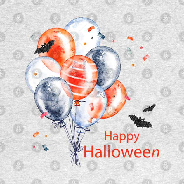 Happy Halloween Balloons by Mako Design 